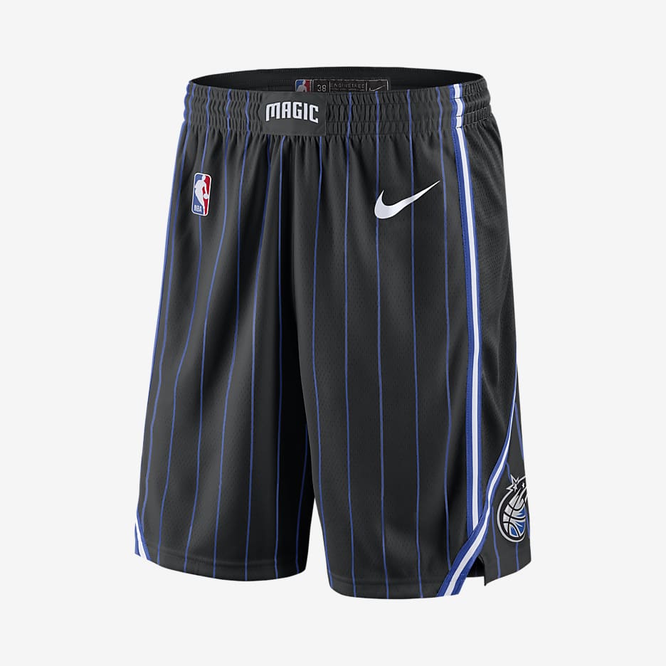 Shorts Nike NBA Swingman para hombre Orlando Magic Icon Edition - Negro/Royal juego/Blanco