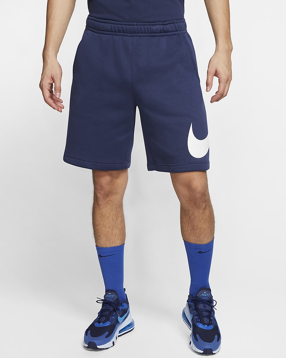 Shorts con estampado para hombre Nike Sportswear Club - Azul marino medianoche/Blanco/Blanco