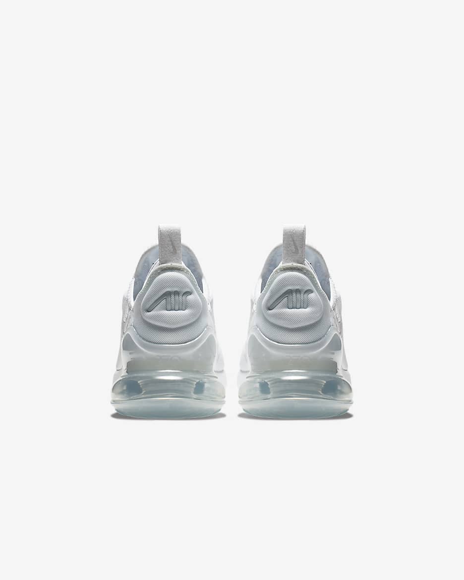 Nike Air Max 270 Big Kids' Shoes - White/Metallic Silver/White