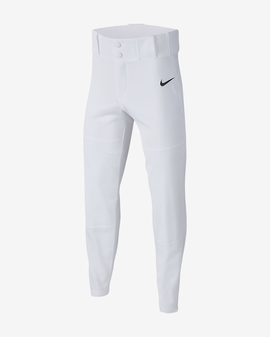 Pantalones de béisbol para niños talla grande Nike Core - Blanco/Negro