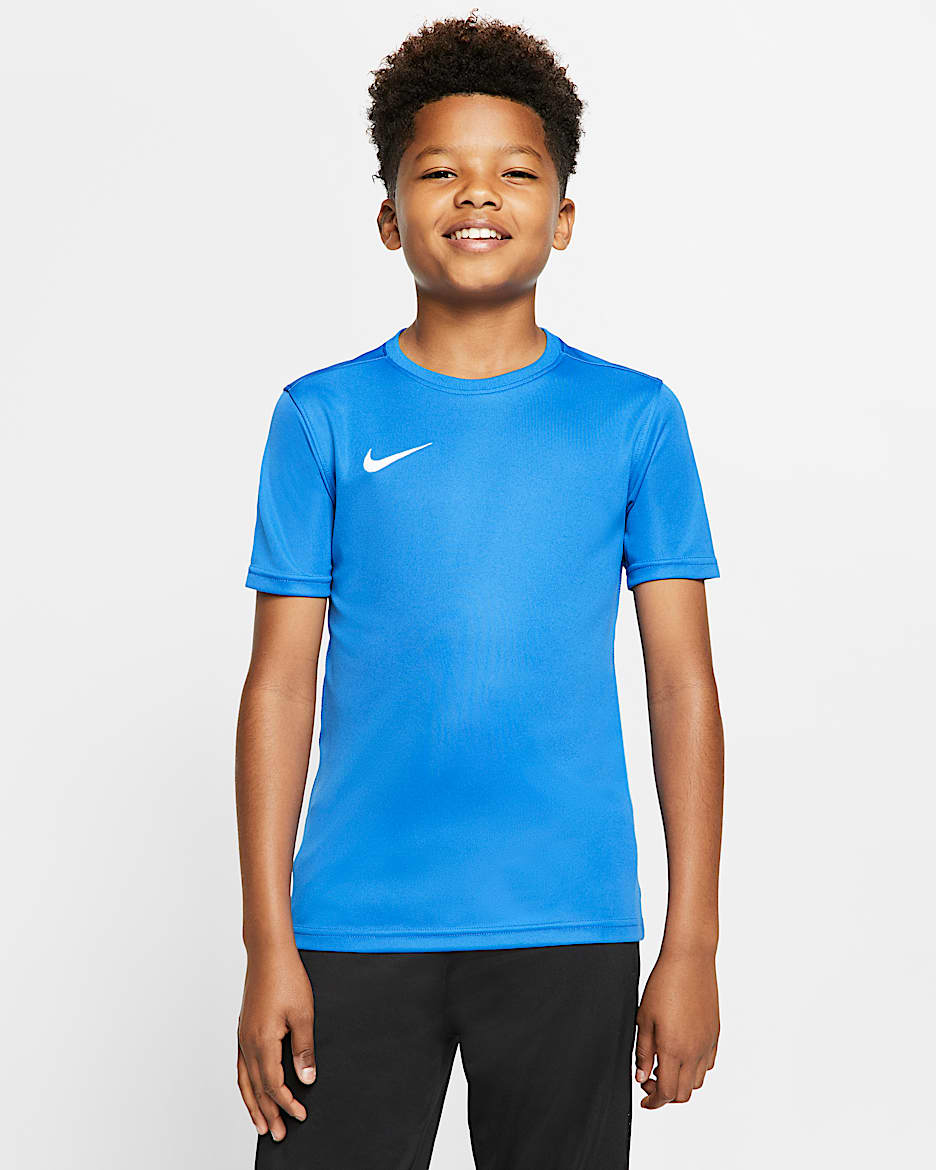 Nike Dri-FIT Park 7 Older Kids' Football Shirt - Royal Blue/White