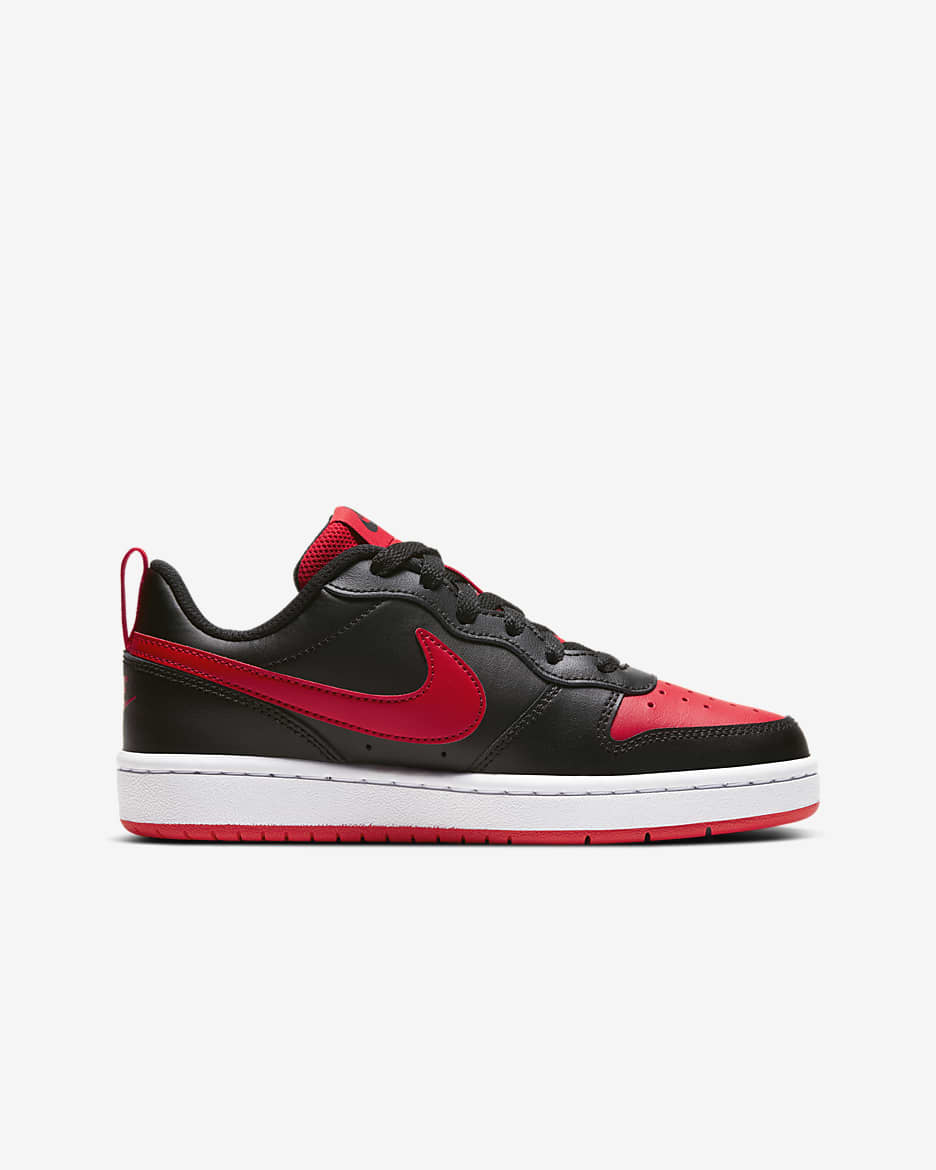 Nike Court Borough Low 2 Older Kids' Shoes - Black/White/University Red