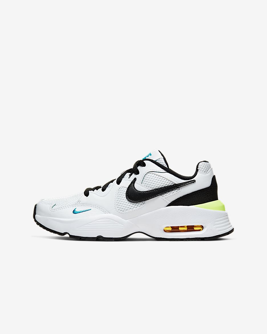Nike Air Max Fusion Big Kids' Shoes - White/Oracle Aqua/Pollen Rise/Black