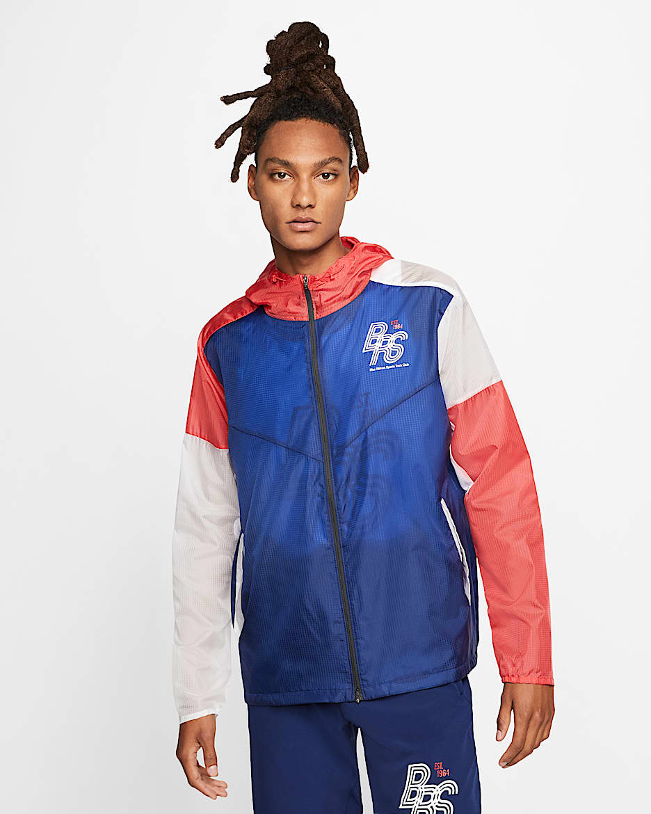 Nike Blue Ribbon Sports løpejakke - Blue Void/Track Red/Hvit/Hvit