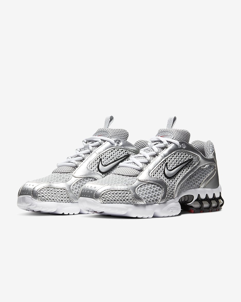 Nike Air Zoom Spiridon Cage 2 Men's Shoe - Light Sandstone/Cardinal Red/Black/Metallic Silver