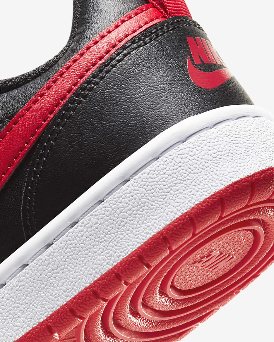 Nike Court Borough Low 2 Older Kids' Shoes - Black/White/University Red