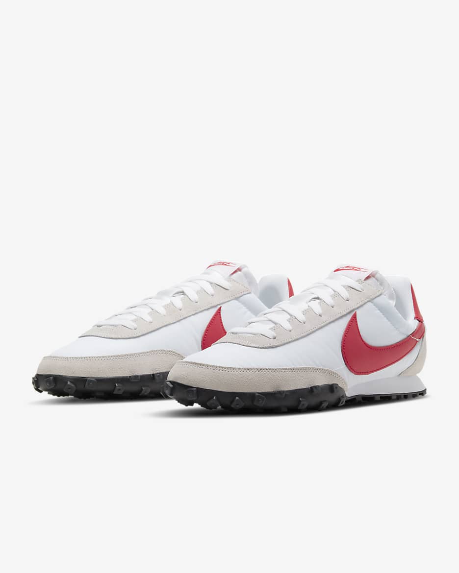 Nike Waffle Racer Men's Shoes - White/Platinum Tint/White/University Red