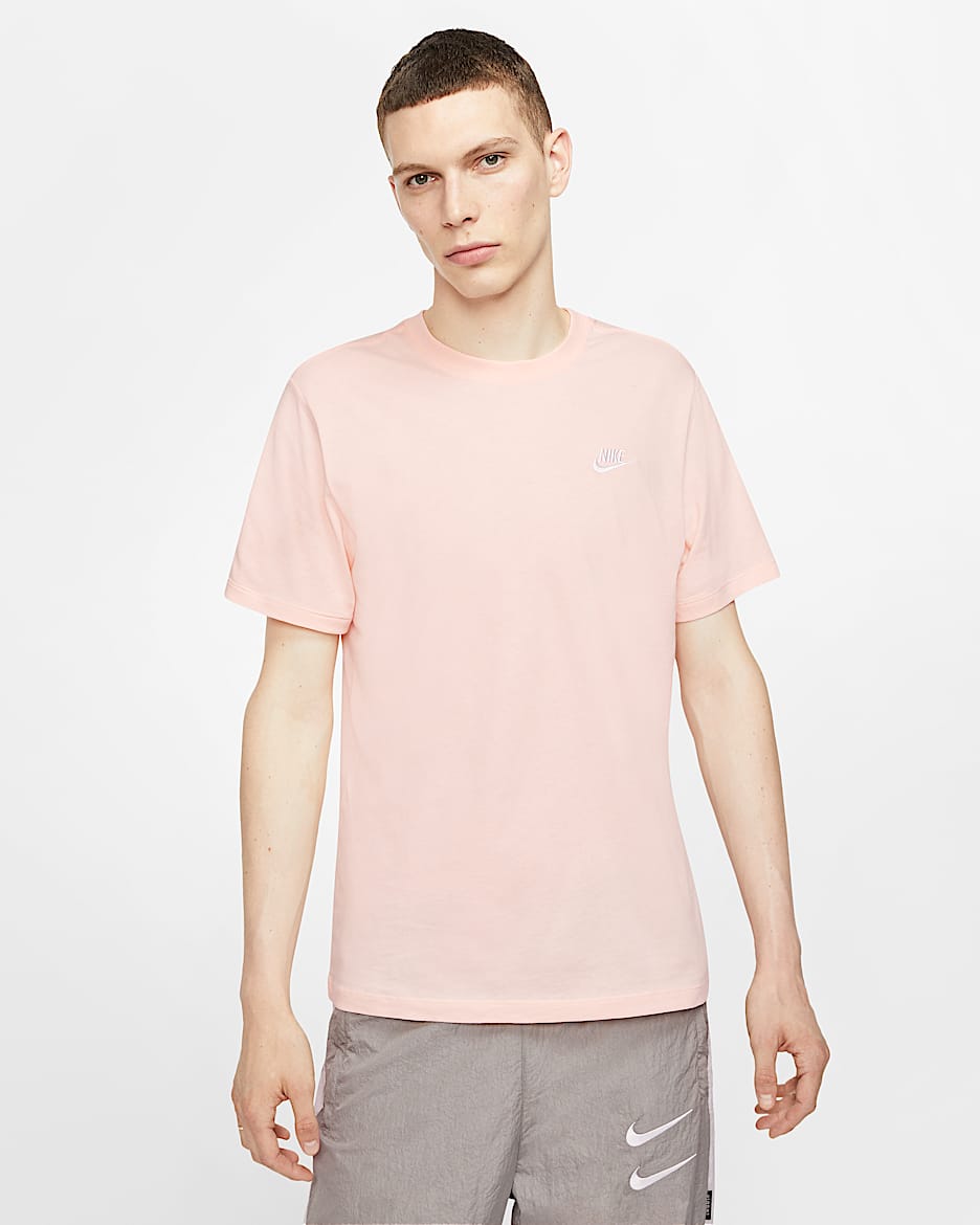 Nike Sportswear Club Herren-T-Shirt - Washed Coral/Weiß