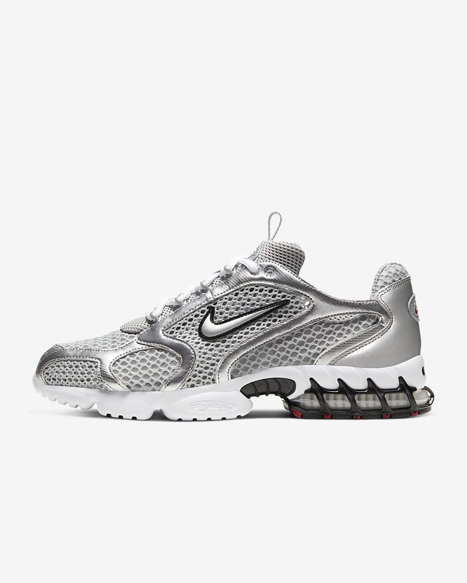 Nike Air Zoom Spiridon Cage 2 Men's Shoe - Light Sandstone/Cardinal Red/Black/Metallic Silver