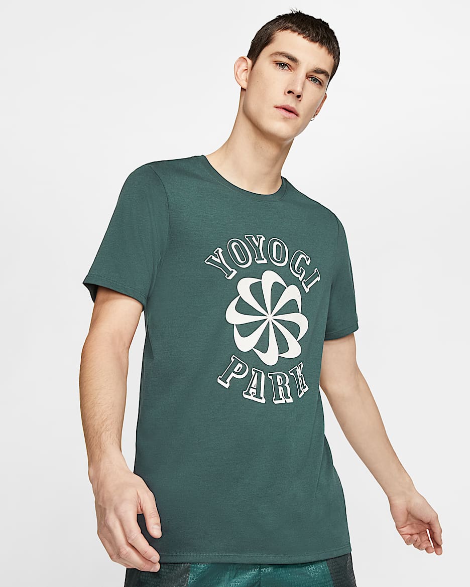 ナイキ x GYAKUSOU メンズ ランニング Tシャツ - ディープジャングル/セイル