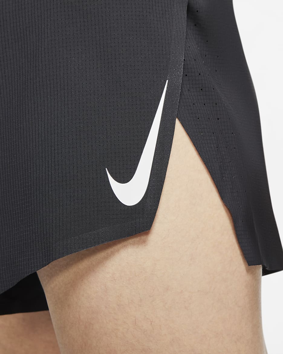 Nike AeroSwift Men's 5cm (approx.) Running Shorts - Black/White