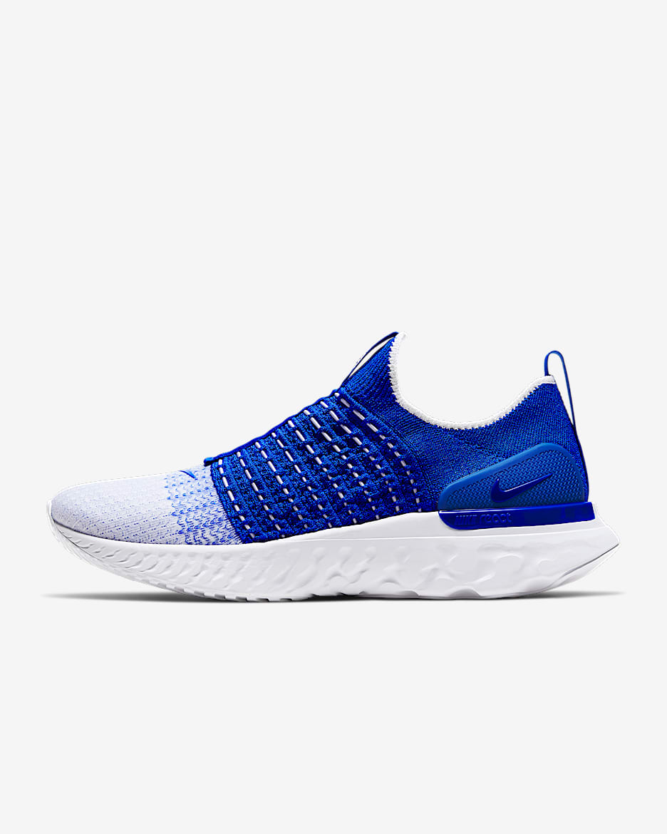 Nike React Phantom Run Flyknit 2 Men's Road Running Shoes - Racer Blue/White