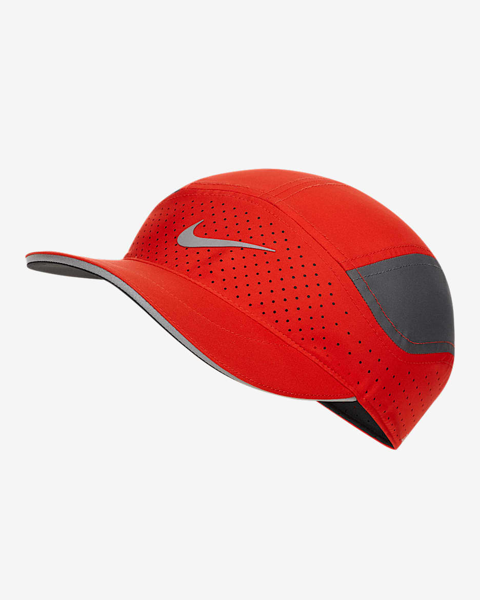 Gorra de running Nike AeroBill Tailwind - Rojo chile/Gris hierro