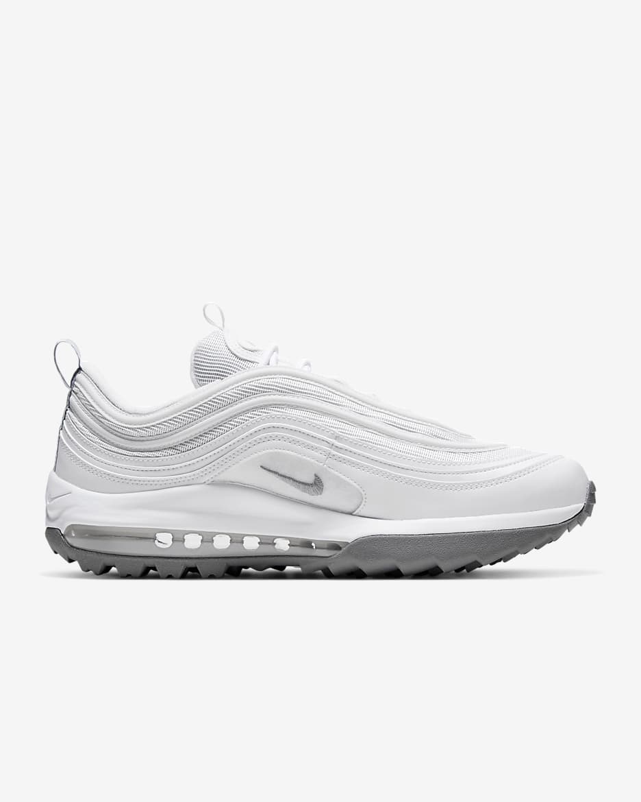 Nike Air Max 97 G Golf Shoe - White/White/Metallic Cool Grey