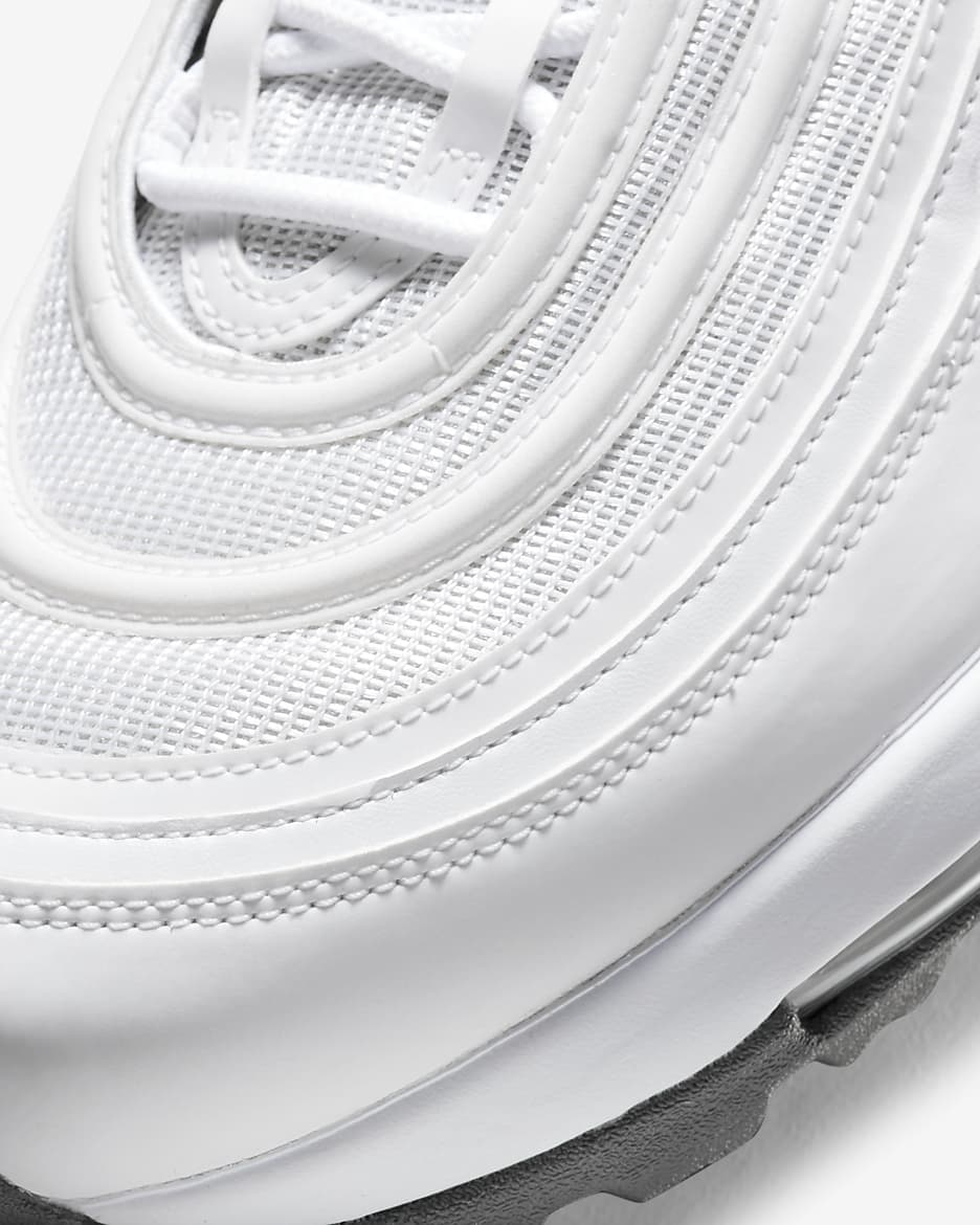 Nike Air Max 97 G Golf Shoe - White/White/Metallic Cool Grey