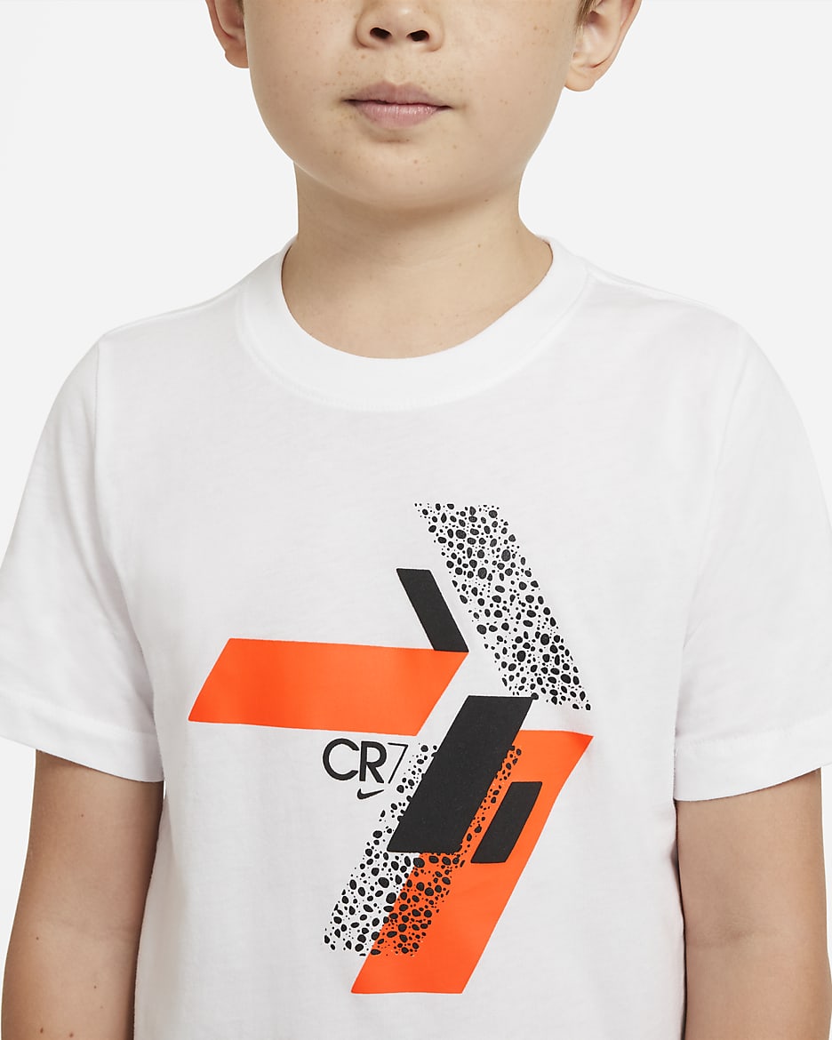 CR7 Big Kids' Soccer T-Shirt - White