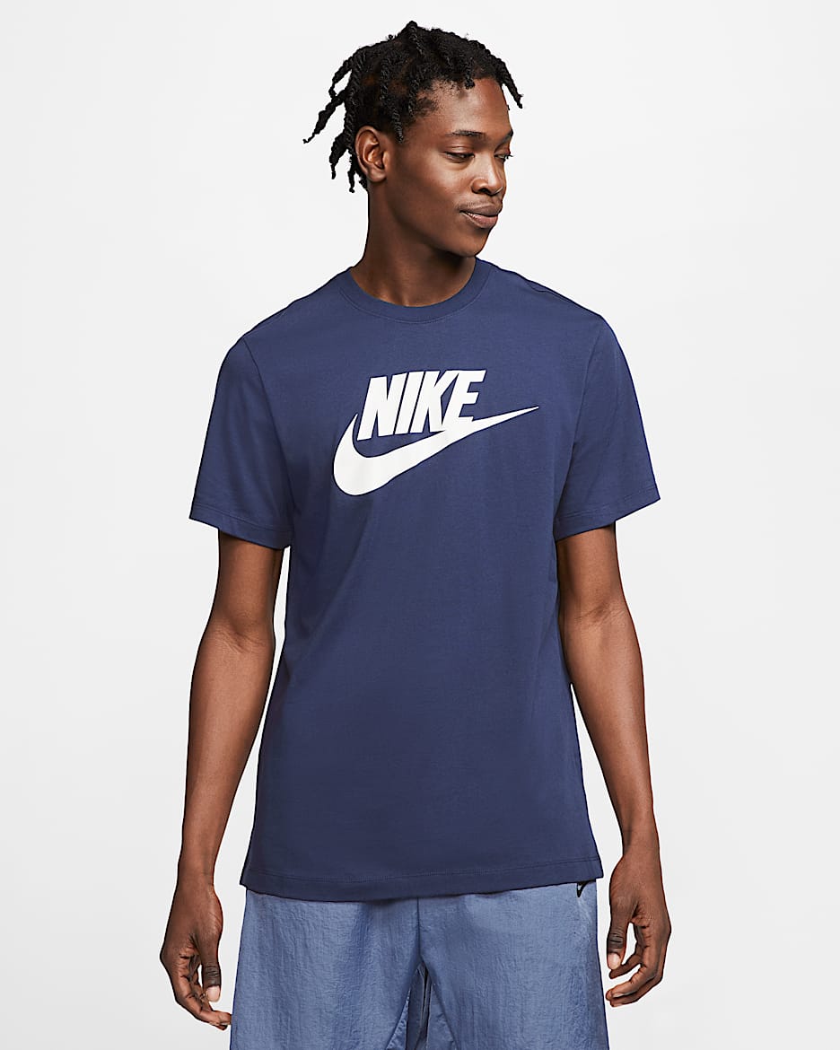 เสื้อยืดผู้ชาย Nike Sportswear - Midnight Navy/ขาว