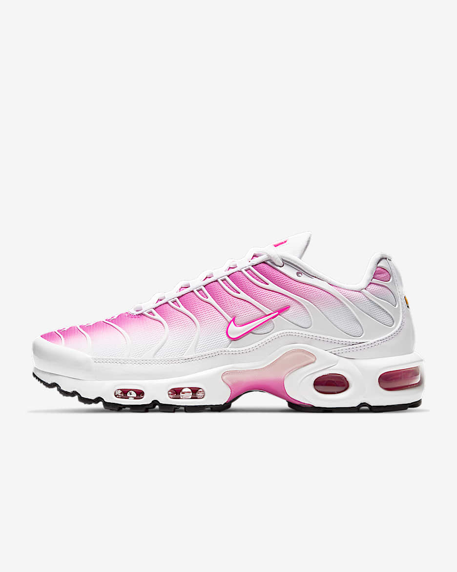 Chaussure Nike Air Max Plus pour Femme - Blanc/Pink Foam/Noir/Fire Pink
