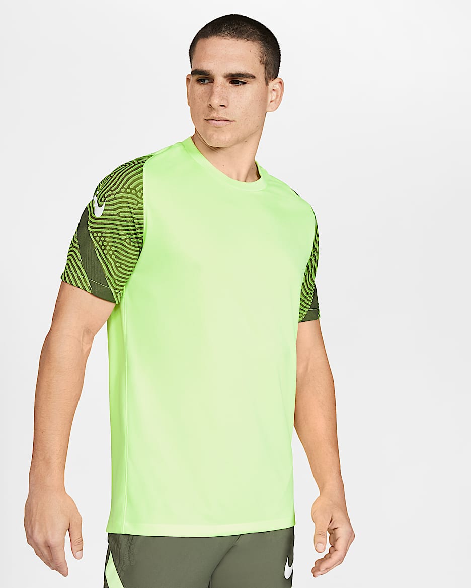 Nike Dri-FIT Strike Men's Short-Sleeve Football Top - Ghost Green/Cargo Khaki/Ghost Green/White