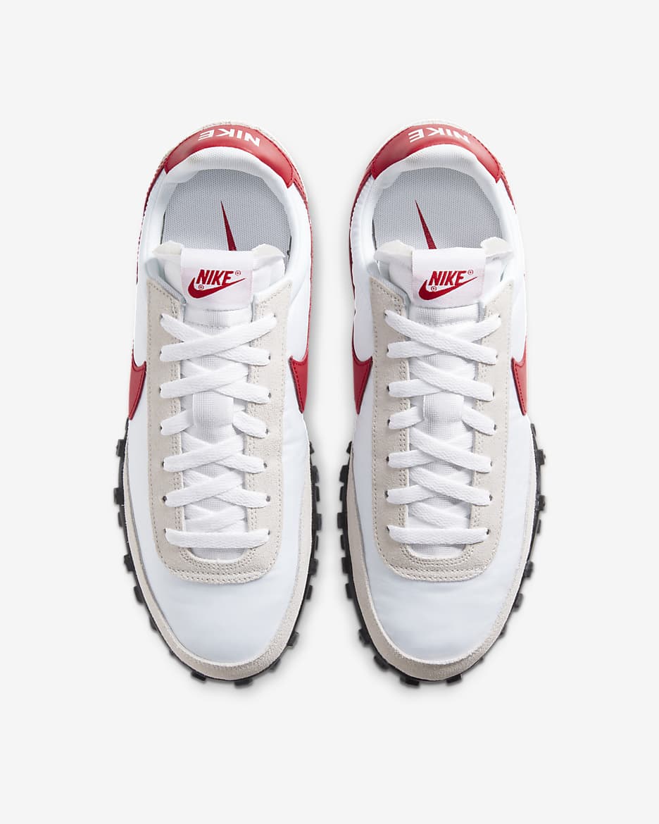 Nike Waffle Racer Men's Shoes - White/Platinum Tint/White/University Red