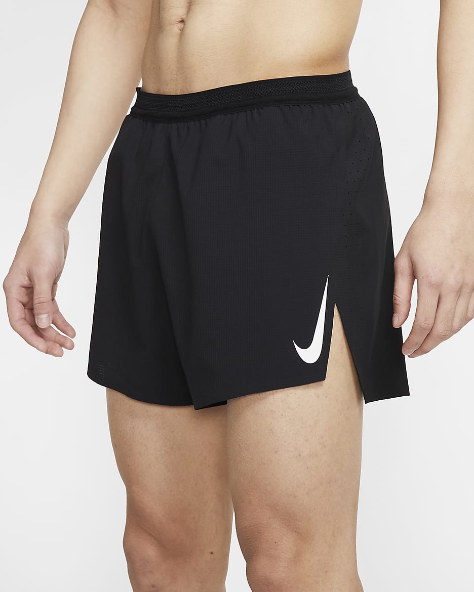 Nike AeroSwift Men's 4" (10cm approx.) Running Shorts - Black/White