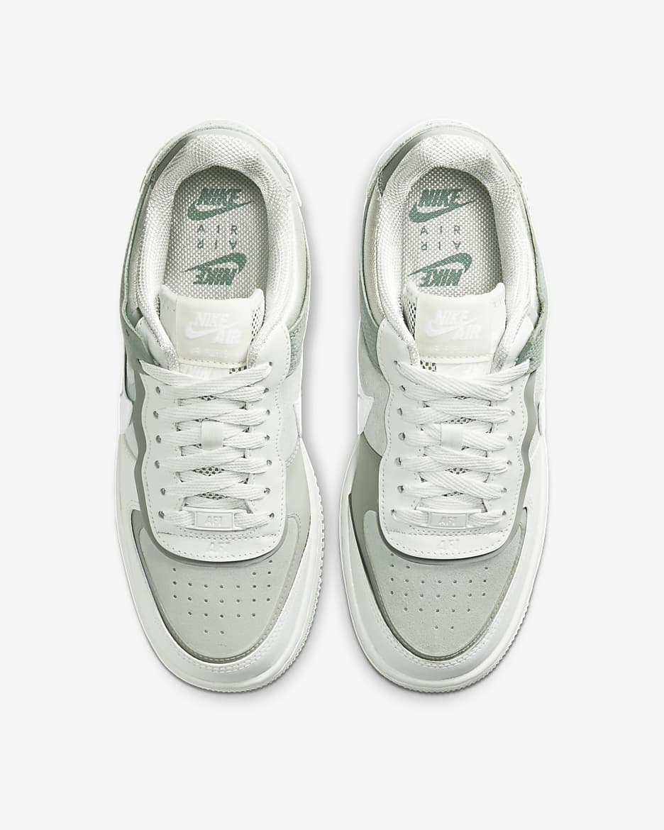 Nike Air Force 1 Shadow Zapatillas - Mujer - Spruce Aura/Pistachio Frost/Silver Pine/Blanco