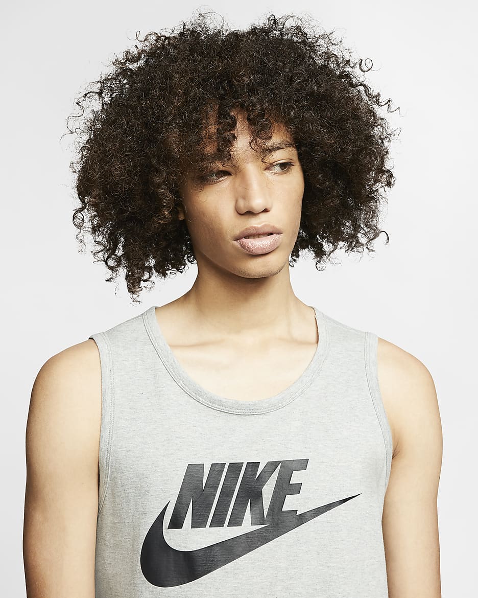 Nike Sportswear Men's Tank - Dark Grey Heather/Black