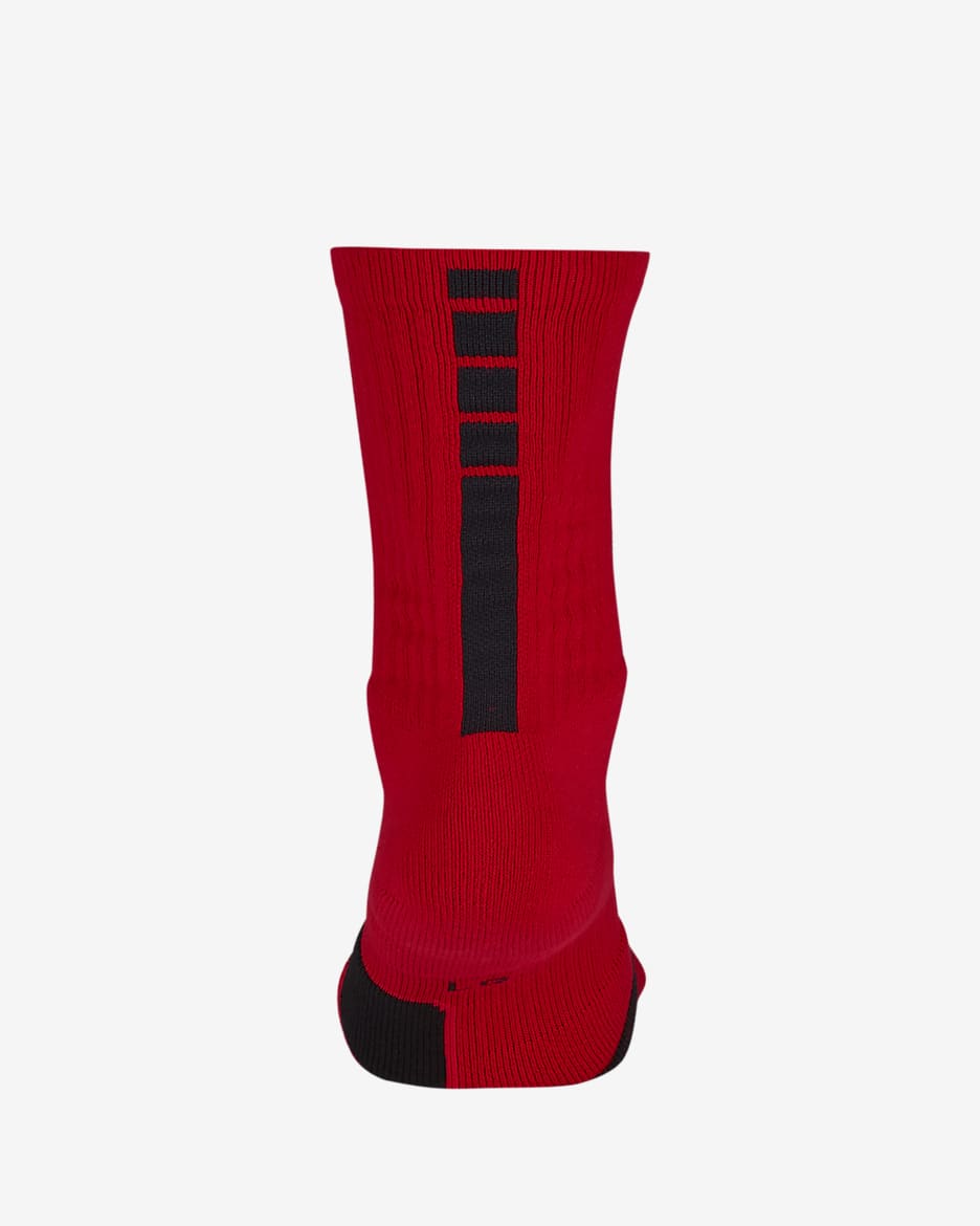 Chaussettes de basket Nike Elite Crew - University Red/Noir/Noir