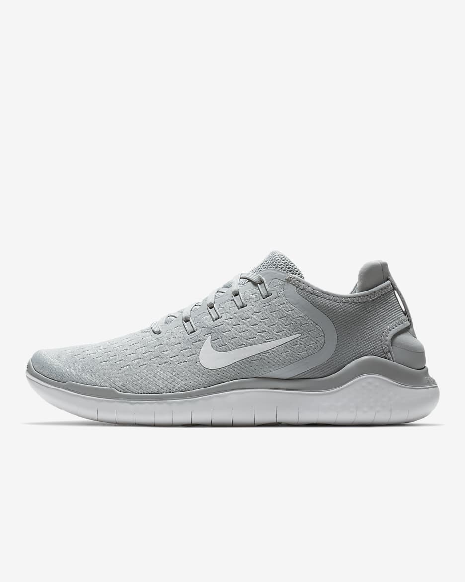 Nike Free Run 2018 Men's Road Running Shoes - Wolf Grey/White/Volt/White