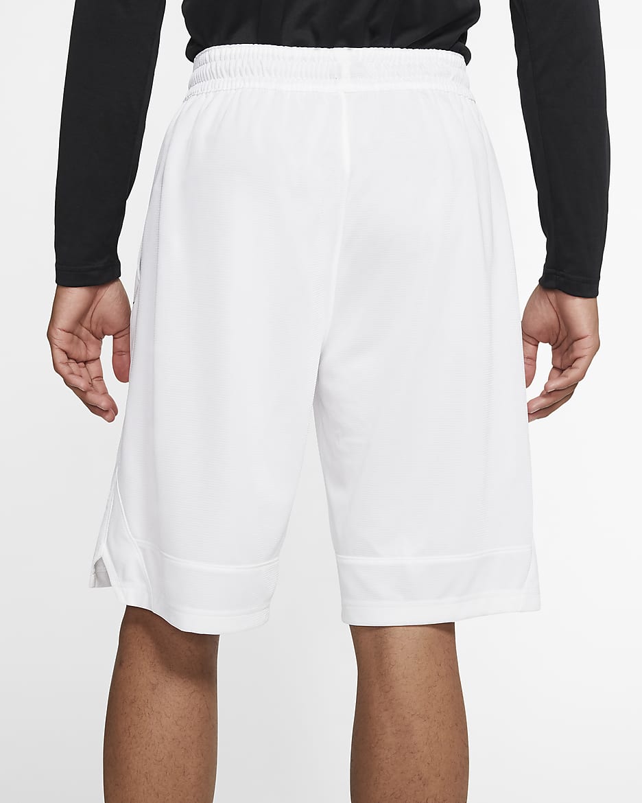 Shorts de básquetbol para hombre Nike Dri-FIT Icon - Blanco/Blanco/Negro