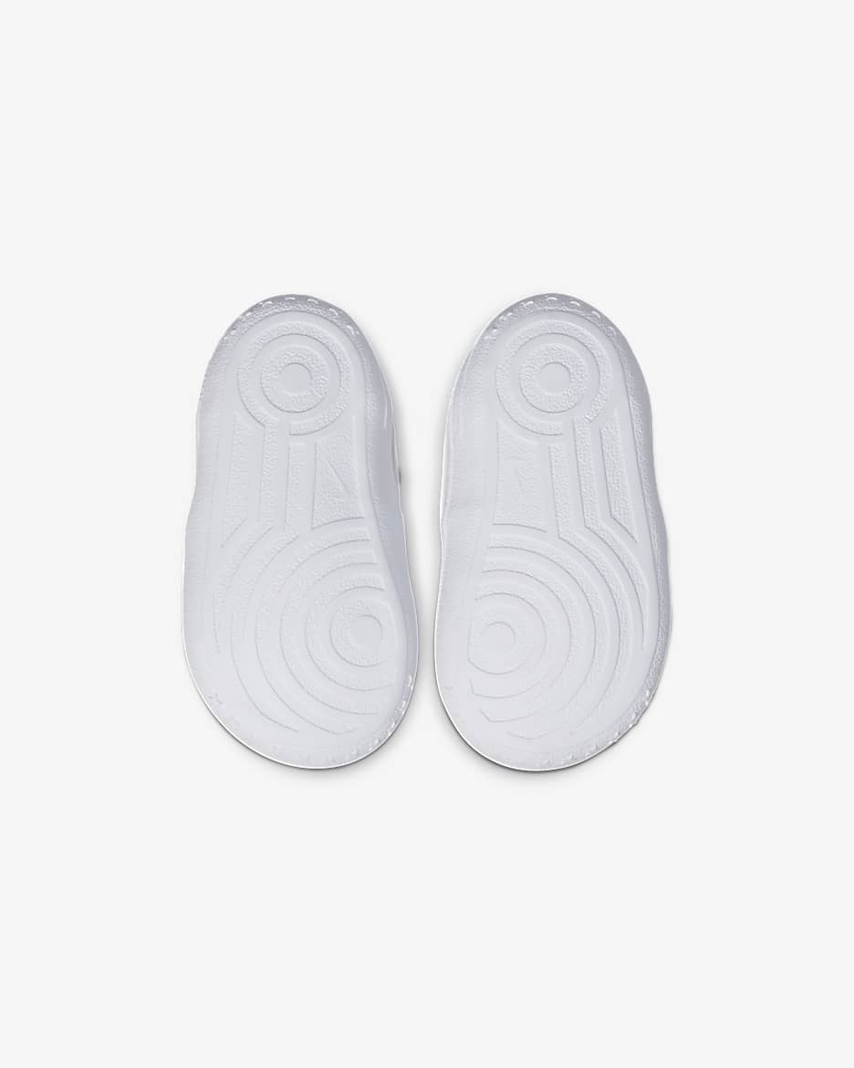Nike Force 1 Cot Baby Bootie - White/White/White