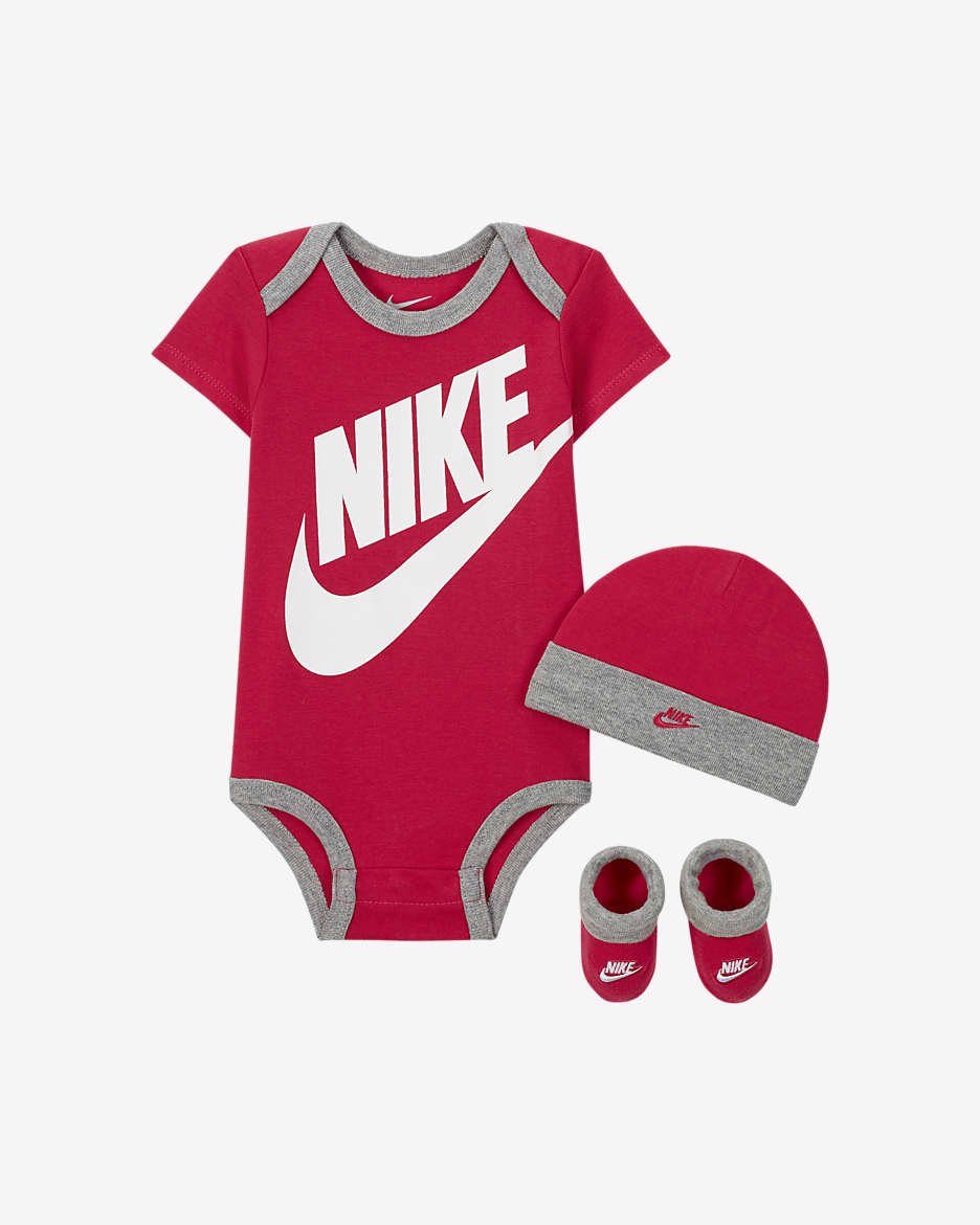 Nike Baby (0–6M) 3-Piece Set - Rush Pink