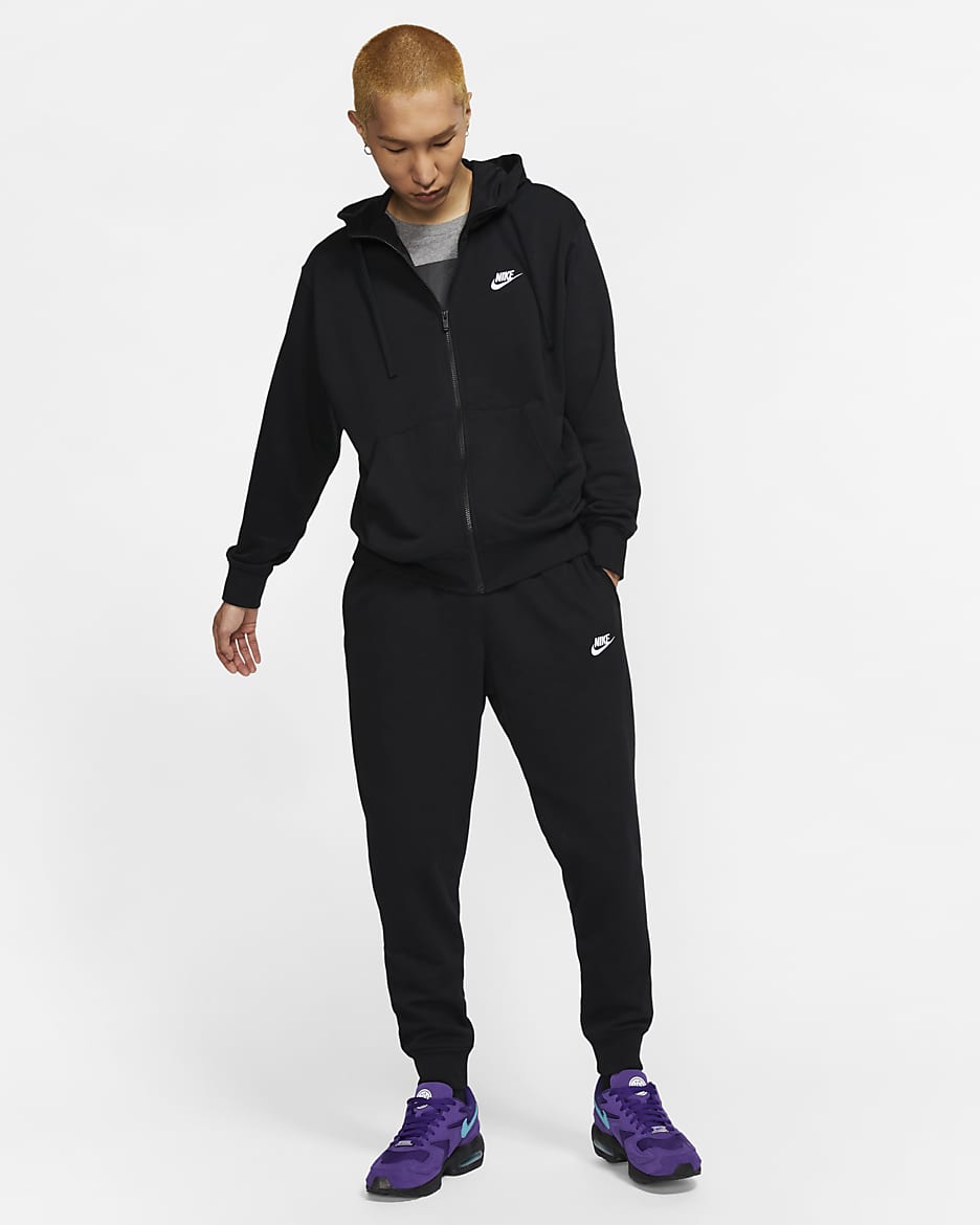 Joggingbyxor Nike Sportswear Club för män - Svart/Svart/Vit