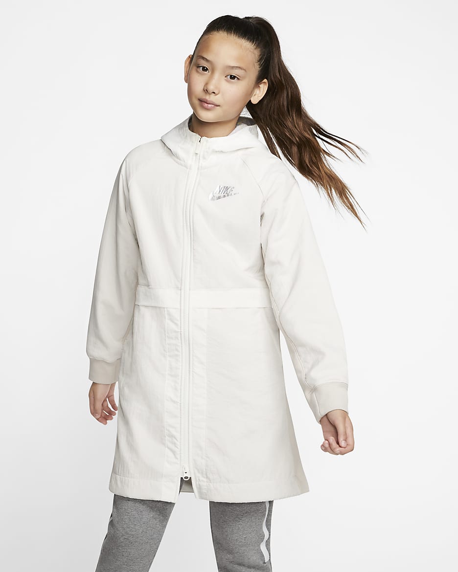 Parka de tejido Fleece para niña talla grande Nike Sportswear - Vela/Arena desierto/Vela
