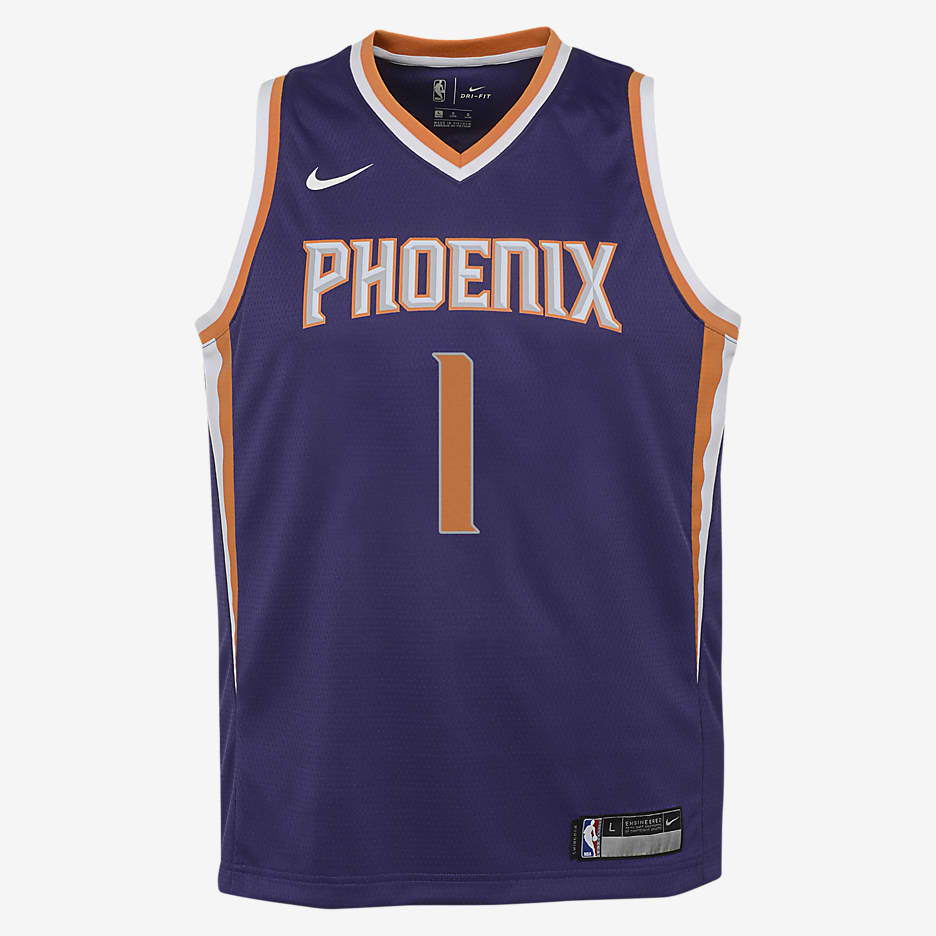 Devin Booker Phoenix Suns Nike Icon Edition Swingman Big Kids' NBA Jersey - New Orchid