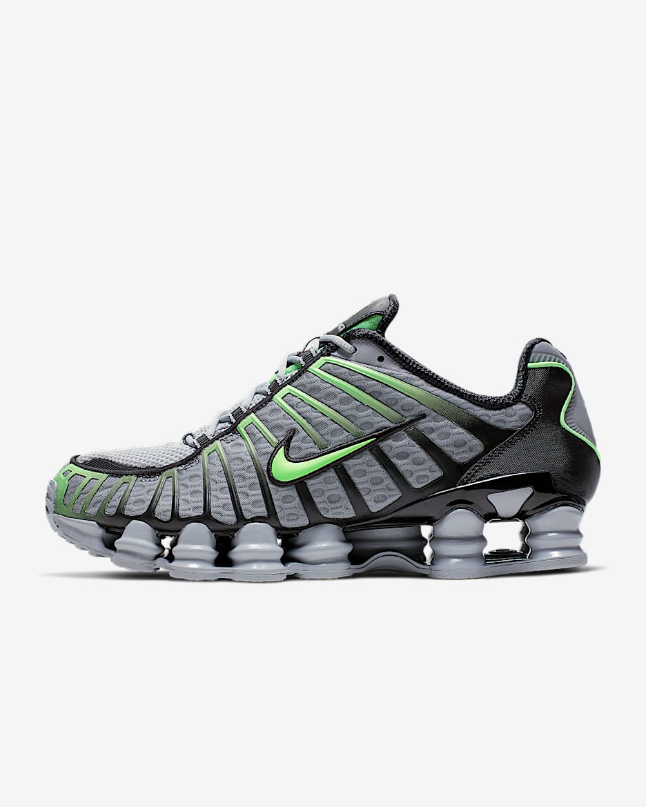 Nike Shox TL férficipő - Wolf Grey/Fekete/Lime Blast