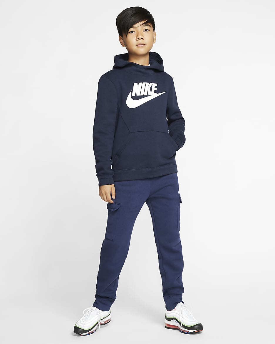 Nike Sportswear Club Big Kids' (Boys') Cargo Pants - Midnight Navy/Midnight Navy/White