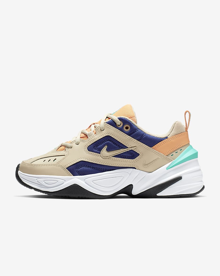 Nike M2K Tekno Damenschuh - Desert Ore/Deep Royal Blue/Fuel Orange/Desert Ore