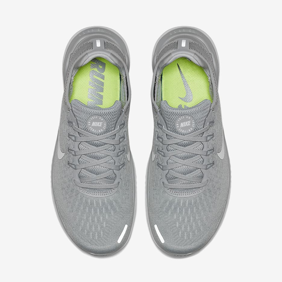 Nike Free RN 2018 Women's Running Shoes - Wolf Grey/White/Volt/White