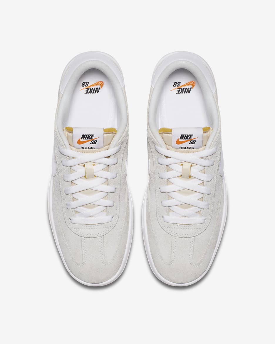 Nike SB FC Classic Skate Shoes - Summit White/White/Vivid Orange/Summit White