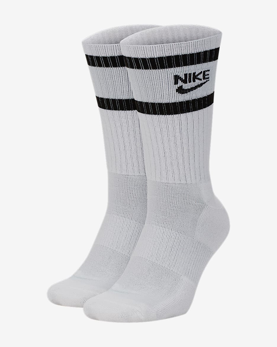Nike Heritage Calcetas (2 pares) - Blanco/Negro