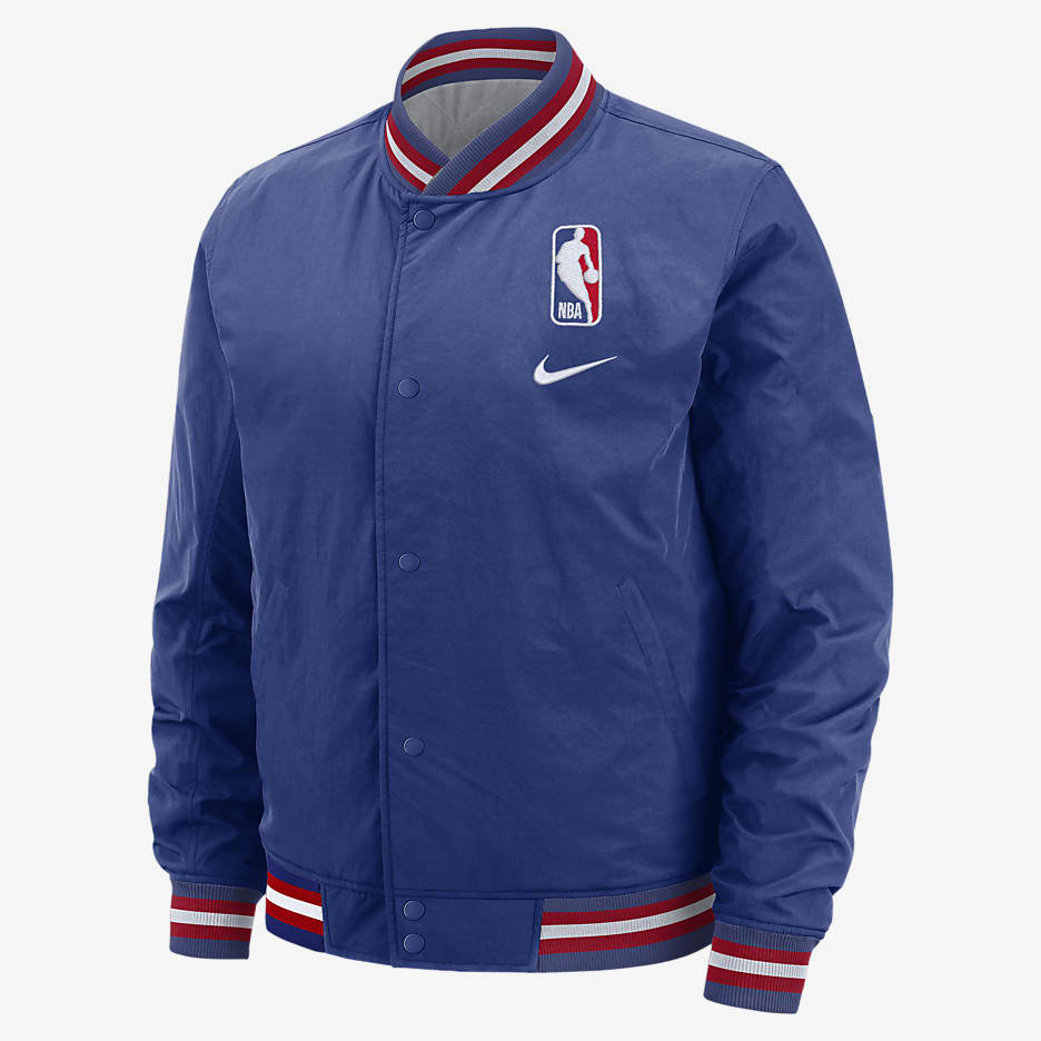 Team 31 Courtside Men's Nike NBA Jacket - Rush Blue/Wolf Grey/White