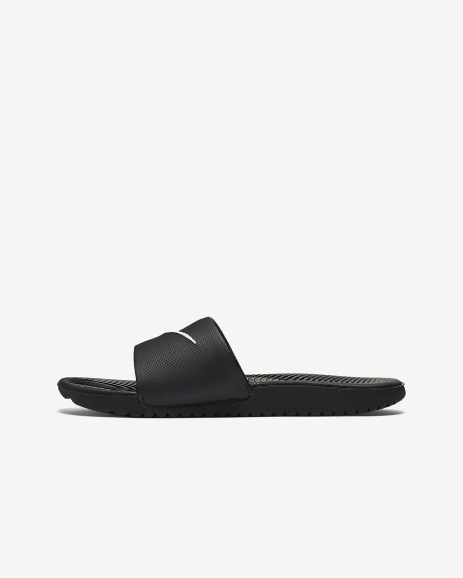 Nike Kawa Little/Big Kids' Slides - Black/White