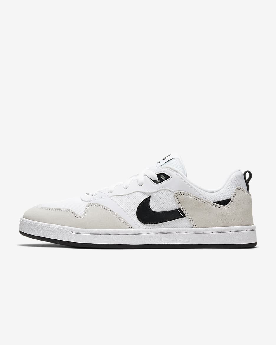 Nike SB Alleyoop Skate Shoes - White/White/Black