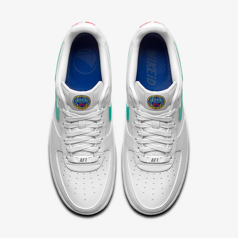 just do it white air force ones
