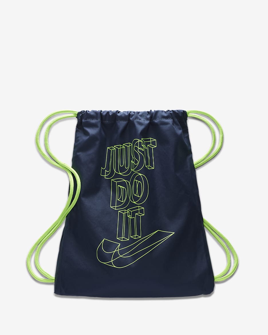 Nike Kids' Gym Sack - Midnight Navy/Electric Green/Electric Green