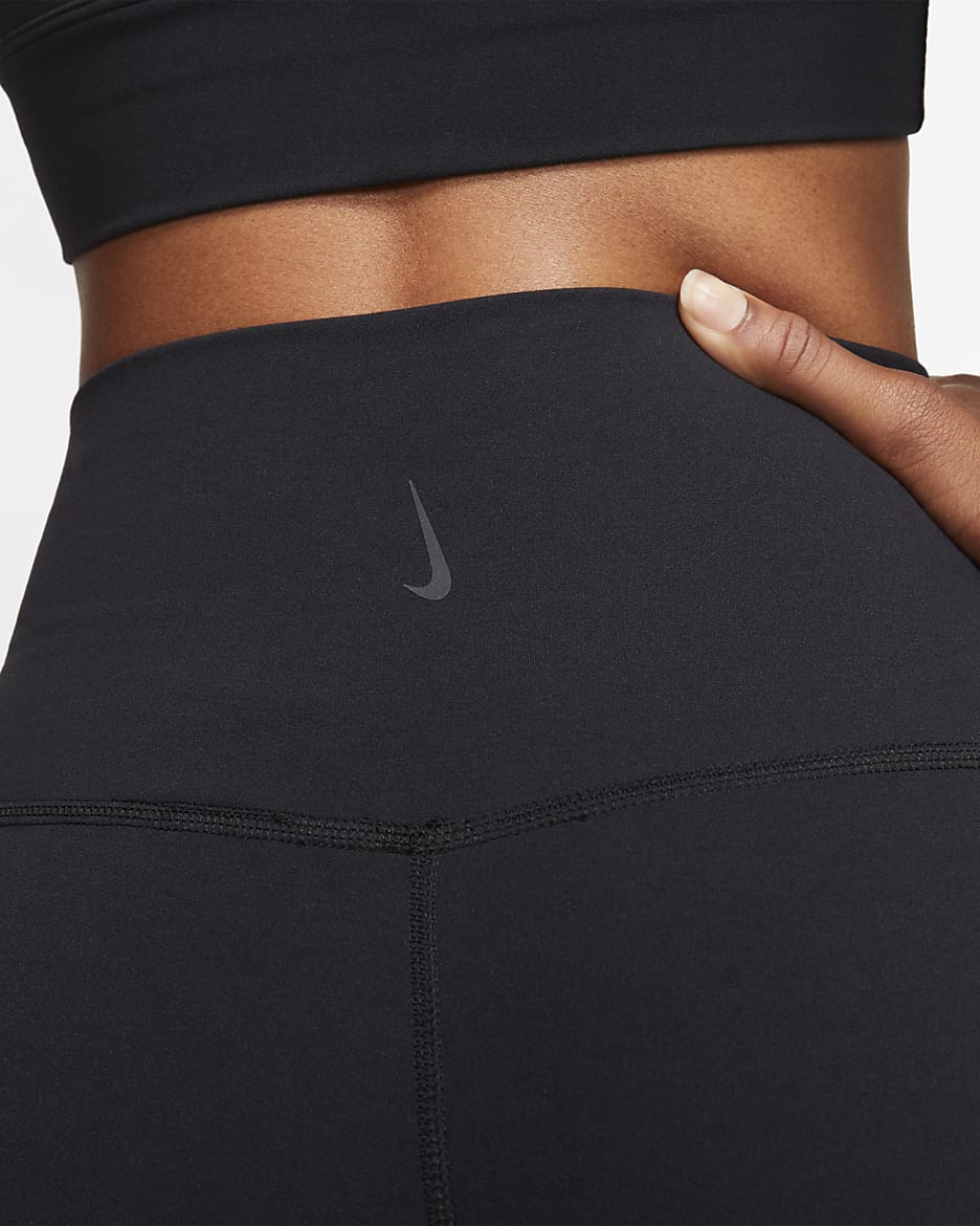 Nike Yoga Dri-FIT Luxe Women's High-Waisted 7/8 Infinalon Leggings - Black/Dark Smoke Grey