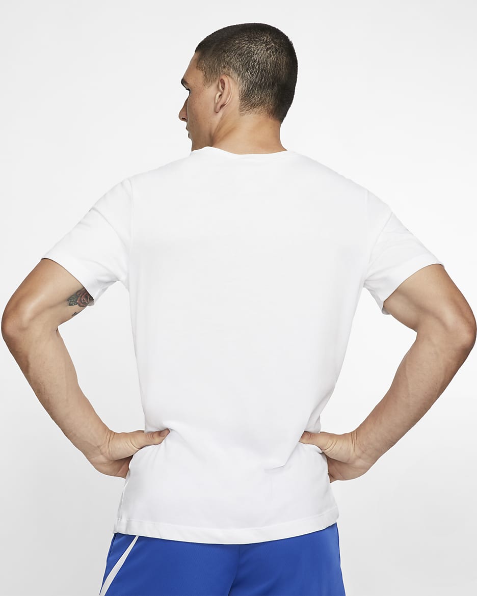 T-shirt de fitness Nike Dri-FIT para homem - Branco/Preto