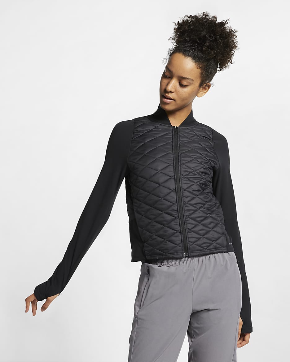 Veste de running Nike AeroLayer pour Femme - Noir/Atmosphere Grey