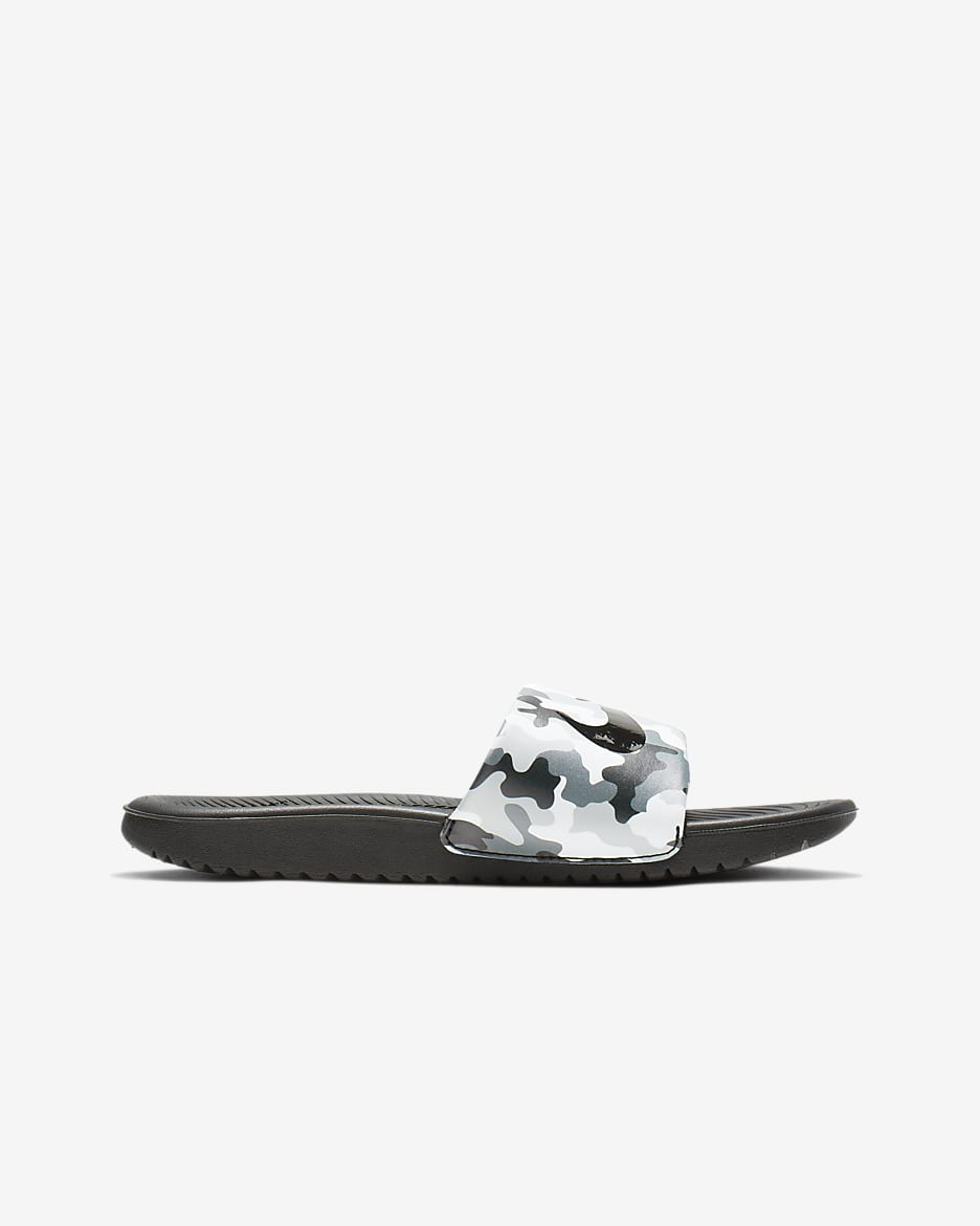 Nike Kawa Print Younger/Older Kids' Slide - Wolf Grey/Cool Grey/White/Black